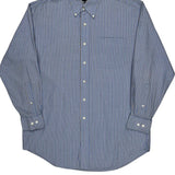 Nautica Striped Shirt - Large Blue Cotton