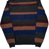 Geoffrey Beene Striped Sweater - Large Multicoloured Cotton