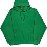 Nike Hoodie - Large Green Cotton