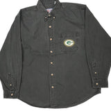 Green Bay Packers Logo 7 Nfl Denim Shirt - XL Gray Cotton