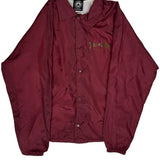 Pentagram Thrasher Graphic Windbreaker - Small Burgundy Polyester