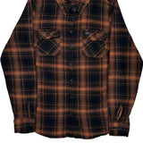 Harley Davidson Checked Flannel Shirt - Medium Brown Cotton