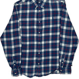 Ralph Lauren Checked Flannel Shirt - XL Blue Cotton