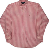 Blake Ralph Lauren Striped Shirt - XL Red Cotton