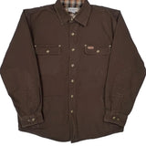 Carhartt Flannel Shirt - Large Brown Cotton