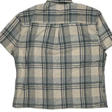 Chaps Ralph Lauren Checked Short Sleeve Shirt - 2XL Beige Linen Blend