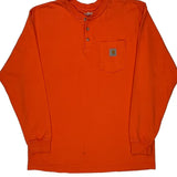 Carhartt Long Sleeve T-Shirt - Large Orange Cotton
