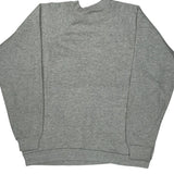 Deer In Forest Print Hanes Graphic Sweatshirt - Large Grey Cotton Blend