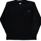 Dickies Long Sleeve T-Shirt - Medium Black Cotton