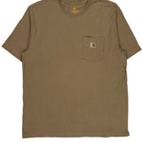 Carhartt T-Shirt - Large Brown Cotton