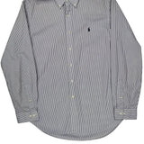 Ralph Lauren Striped Shirt - Large Blue Cotton