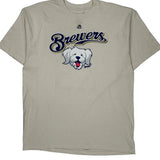 Brewers Majestic Mlb T-Shirt - XL Beige Cotton