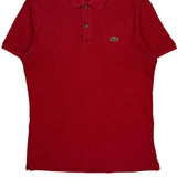 Lacoste Slim Fit Polo Shirt - Large Red Cotton