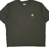 Carhartt T-Shirt - 2XL Green Cotton