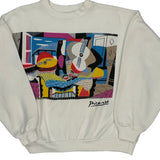 Made In Canada Picaso Graphic Sweatshirt - Medium White Polyester