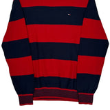 Tommy Hilfiger Striped Sweater - Medium Navy Cotton
