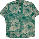 Cooke Street Floral Hawaiian Shirt - XL Green Cotton