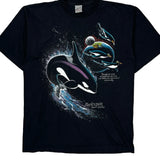 Nature Graphics Harlequin Single Stitch T-Shirt - Medium Black Cotton