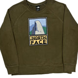Half Dome The North Face Graphic Sweatshirt - XL Green Cotton