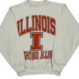 Illinois Fighting Illini Champion Sweatshirt - Small Orange Cotton Blend