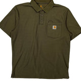 Carhartt Polo Shirt - Medium Green Cotton