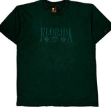 Florida All American Star Single Stitch T-Shirt - Large Green Cotton