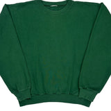 90S Blank Unbranded Sweatshirt - Medium Green Cotton