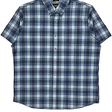 Lee Checked Short Sleeve Shirt - XL Blue Cotton