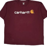 Carhartt T-Shirt - 2XL Burgundy Cotton