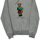 Polo Bear Polo By Ralph Lauren Graphic Hoodie - Medium Gray Cotton