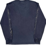 Lacoste Graphic Long Sleeve T-Shirt - Small Navy Cotton