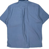 Caldwell Polo By Ralph Lauren Short Sleeve Shirt - Large Blue Silk Blend