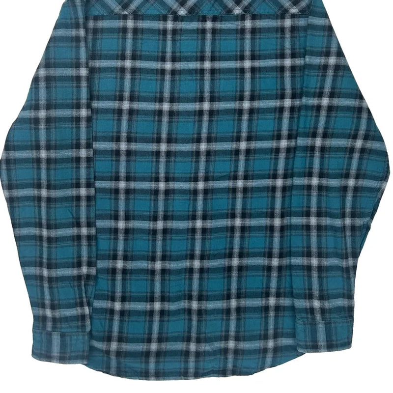 Quiksilver Checked Flannel Shirt - Large White Cotton