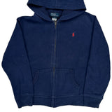 Age 7 Polo By Ralph Lauren Hoodie - Small Navy Cotton Blend