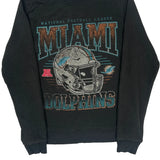 Miami Dolphins Logo Athletics Football Sweatshirt - Small Black Cotton