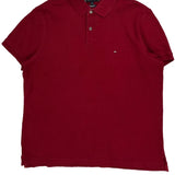 Tommy Hilfiger Polo Shirt - XL Red Cotton