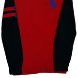 Polo By Ralph Lauren Striped 1/4 Zip - XS Red Cotton