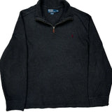 Polo By Ralph Lauren 1/4 Zip - 2XL Grey Cotton