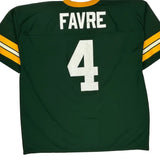 Green Bay Packers Logo Athletics #4 Favre Football Jersey - XL Yellow Polyester