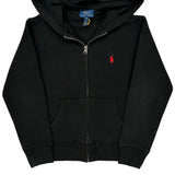 Age 6-7 Polo By Ralph Lauren Hoodie - Small Black Cotton