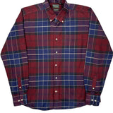 Barbour Checked Flannel Shirt - Large Blue Cotton