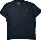 Columbia Fishing Graphic T-Shirt - 2XL Grey Cotton