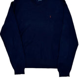 Polo By Ralph Lauren V-Neck Sweater - XL Navy Cotton
