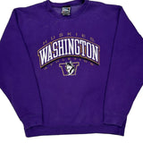 Washington Huskies Pro Layer College Sweatshirt - Large Purple Cotton