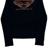 Dudley Perkins Co. Harley Davidson Graphic Long Sleeve T-Shirt - Medium Black Cotton