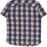 Levis Checked Short Sleeve Shirt - Medium Blue Cotton