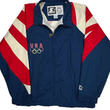 USA Olympics Starter Graphic Windbreaker - XL Blue Nylon