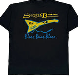Savoy Brown Band Fruit Of The Loom Single Stitch T-Shirt - XL Black Cotton Blend