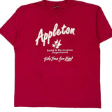 Parks & Recreation Department Fruit Of The Loom Single Stitch T-Shirt - XL Red Cotton Blend