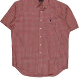 Blake Shirt Ralph Lauren Checked Short Sleeve Shirt - Medium Red Cotton